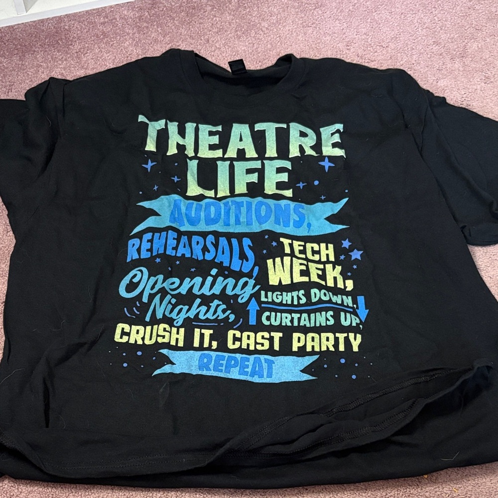 Gildan Black Theatre Life Graphic Tee
